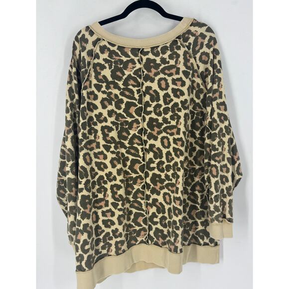 Free People Go On Get Leopard Print Sweater - Picture 4 of 4